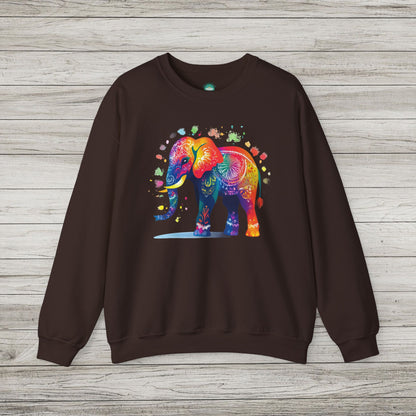 Festival of Colors Elephant Heavy Blend™ Crewneck Sweatshirt