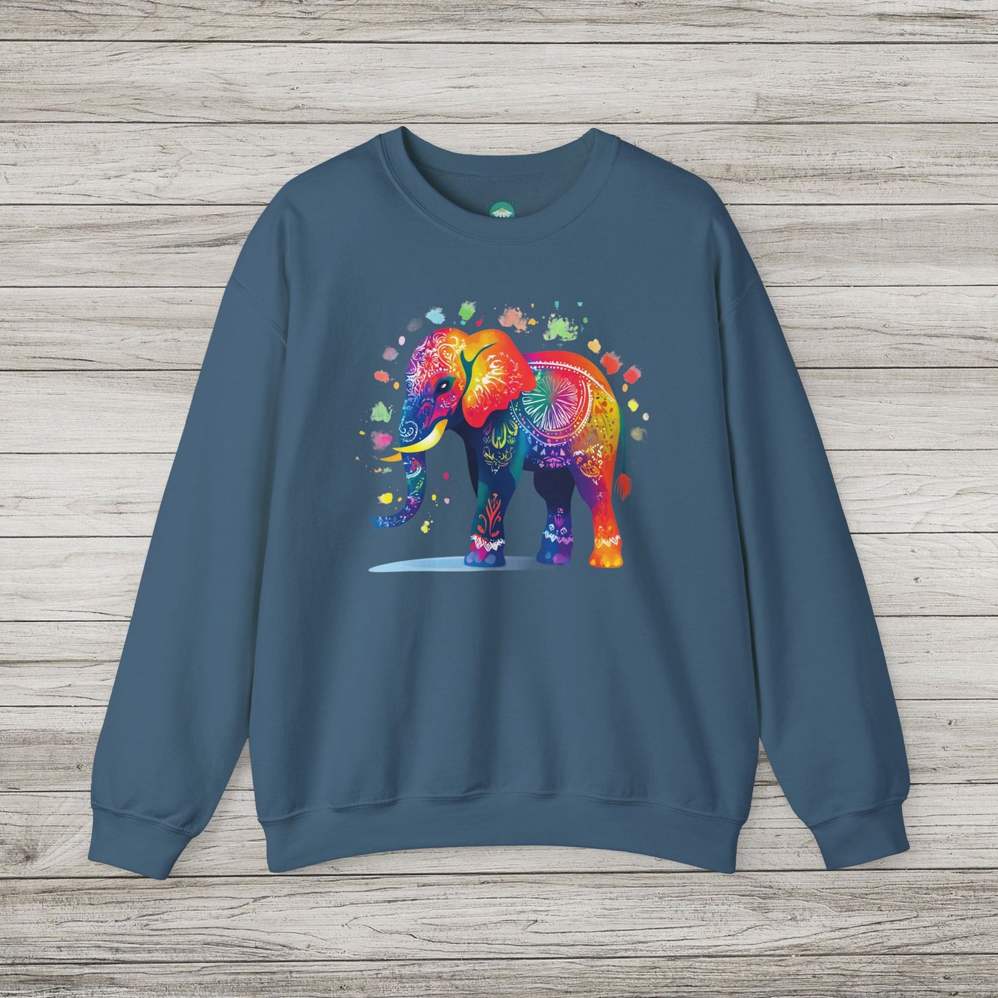 Festival of Colors Elephant Heavy Blend™ Crewneck Sweatshirt