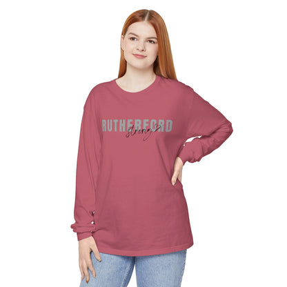 Rutherford Strong w Heart Garment-dyed Long Sleeve T-Shirt