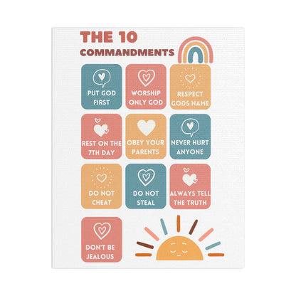 The 10 Commandments Satin Canvas