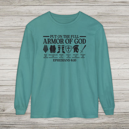 Armor of God Comfort Colors Long Sleeve Tee