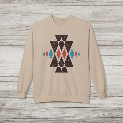 Western Aztec Midweight Fleece Sweatshirt