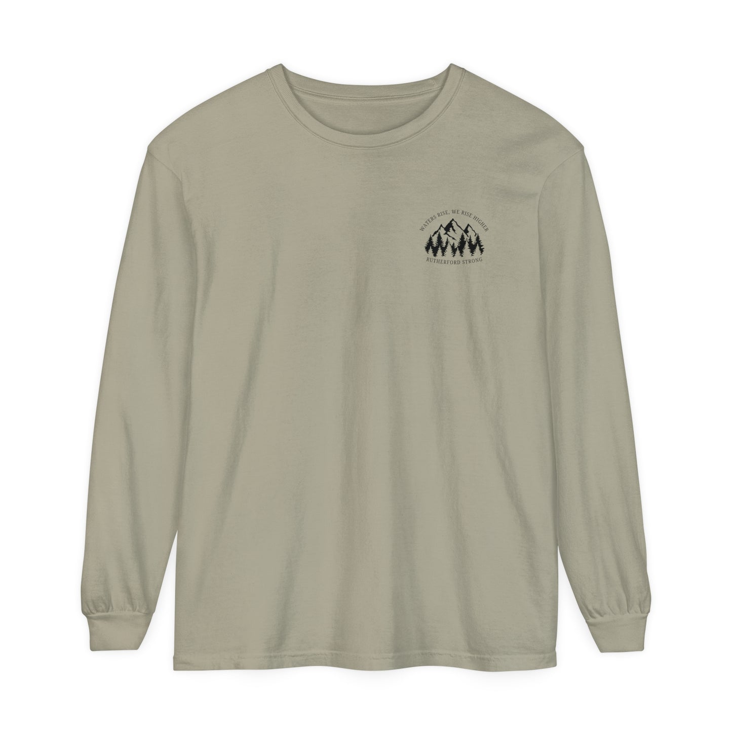 Waters Rise, We Rise Higher Rutherford Garment-dyed Long Sleeve T-Shirt