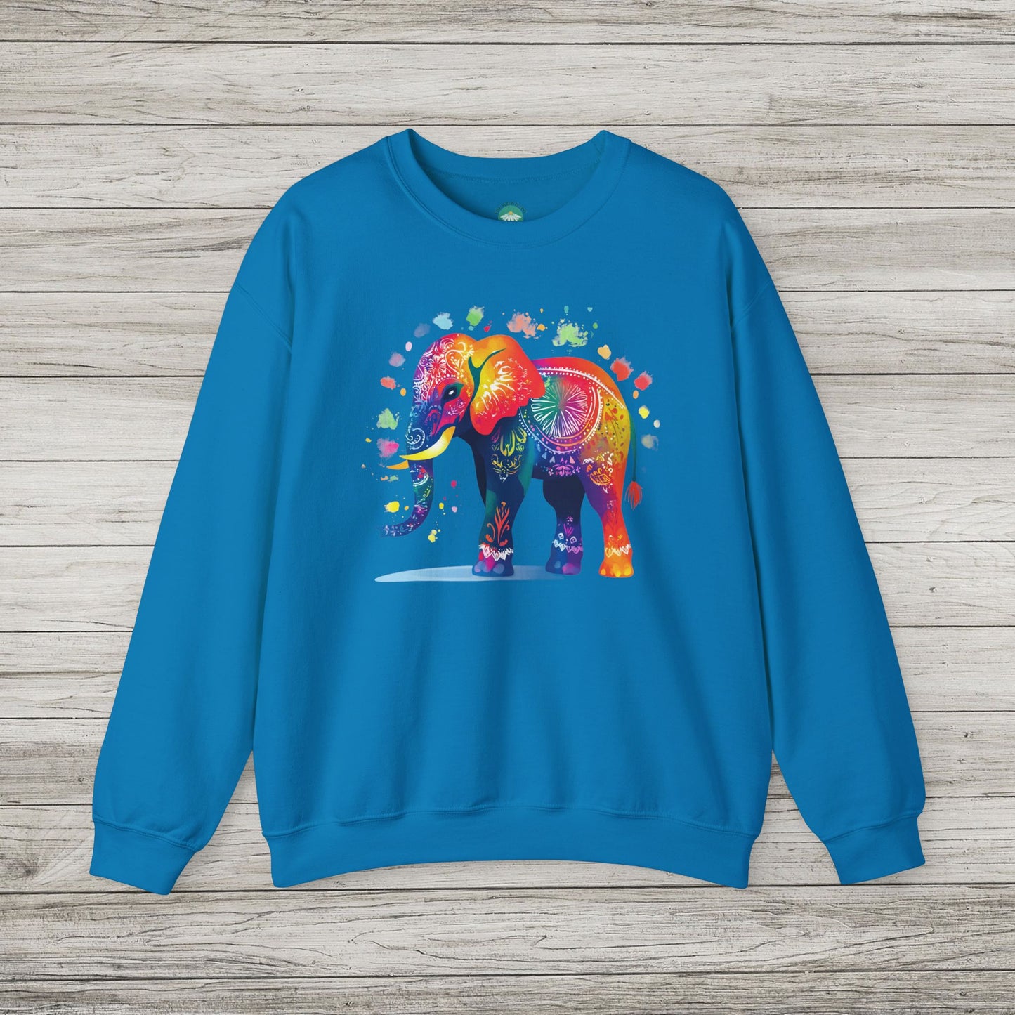 Festival of Colors Elephant Heavy Blend™ Crewneck Sweatshirt