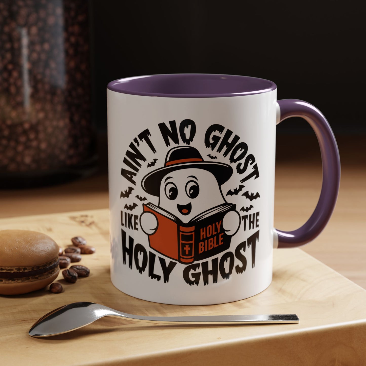 Spooky Holy Ghost Accent Coffee Mug (11, 15oz)