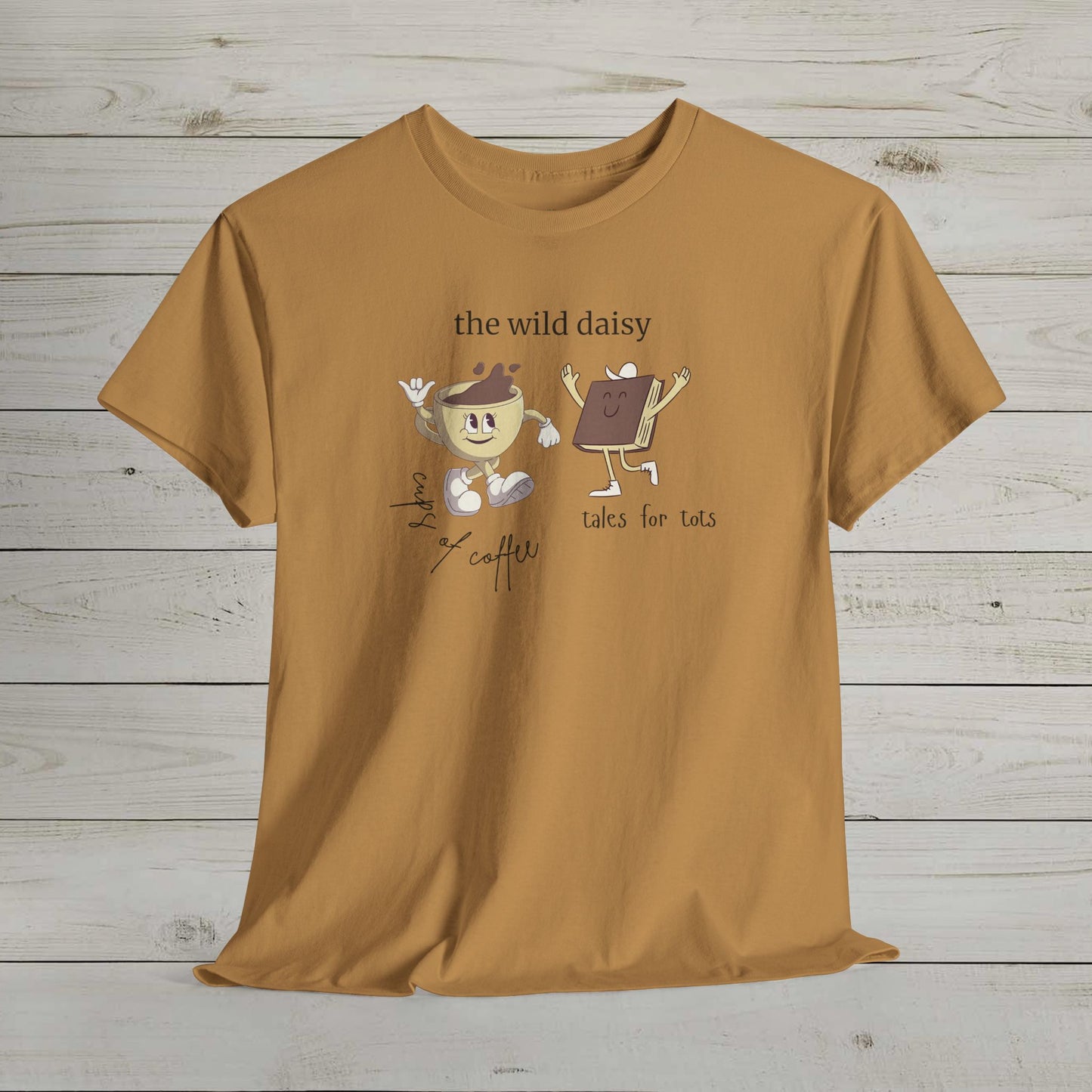 Cups of Coffee Tales for Tots Heavy Cotton Tee