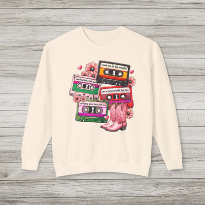 90's Country Love Songs Lightweight Crewneck Sweatshirt