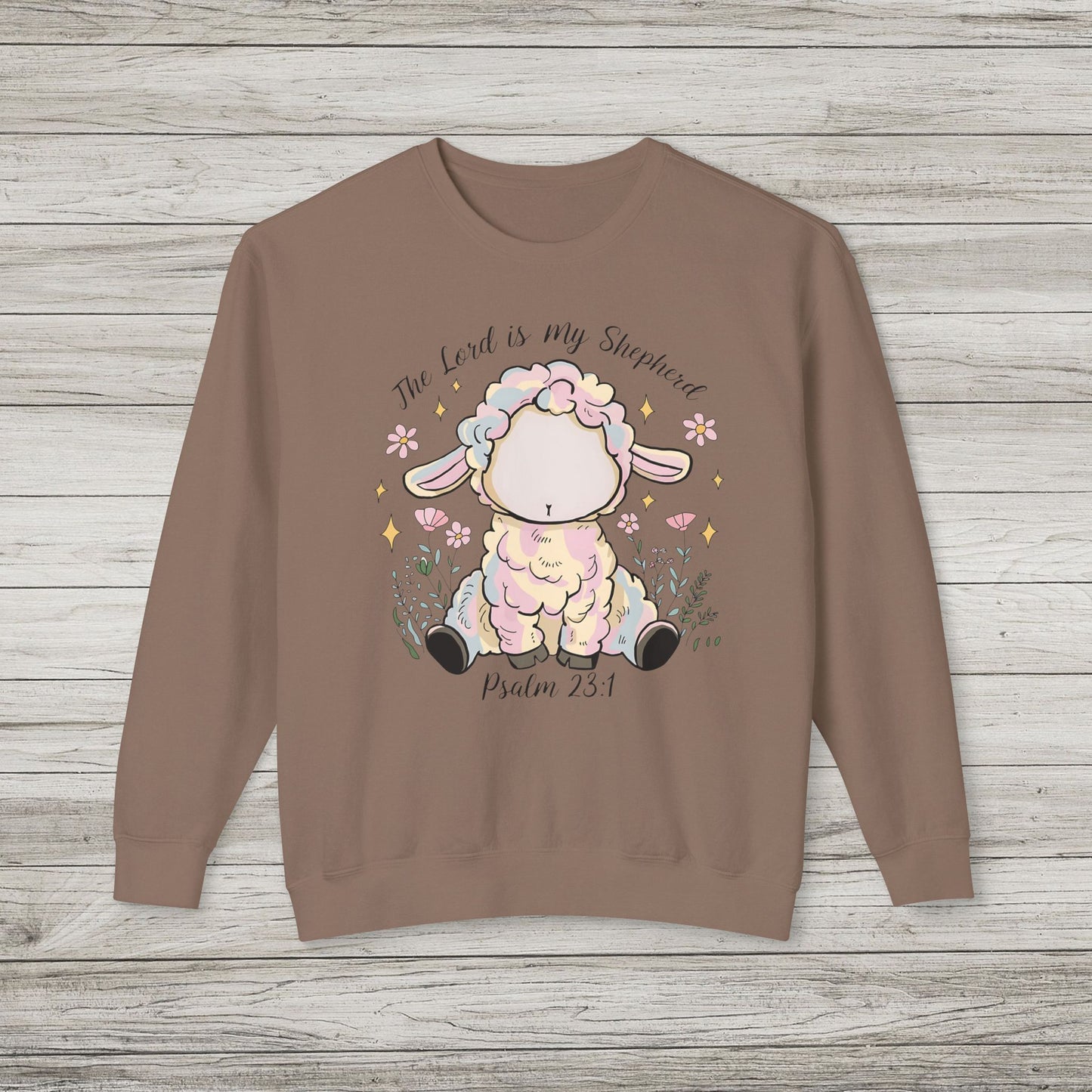 The Lord is My Shepherd Lightweight Crewneck Sweatshirt