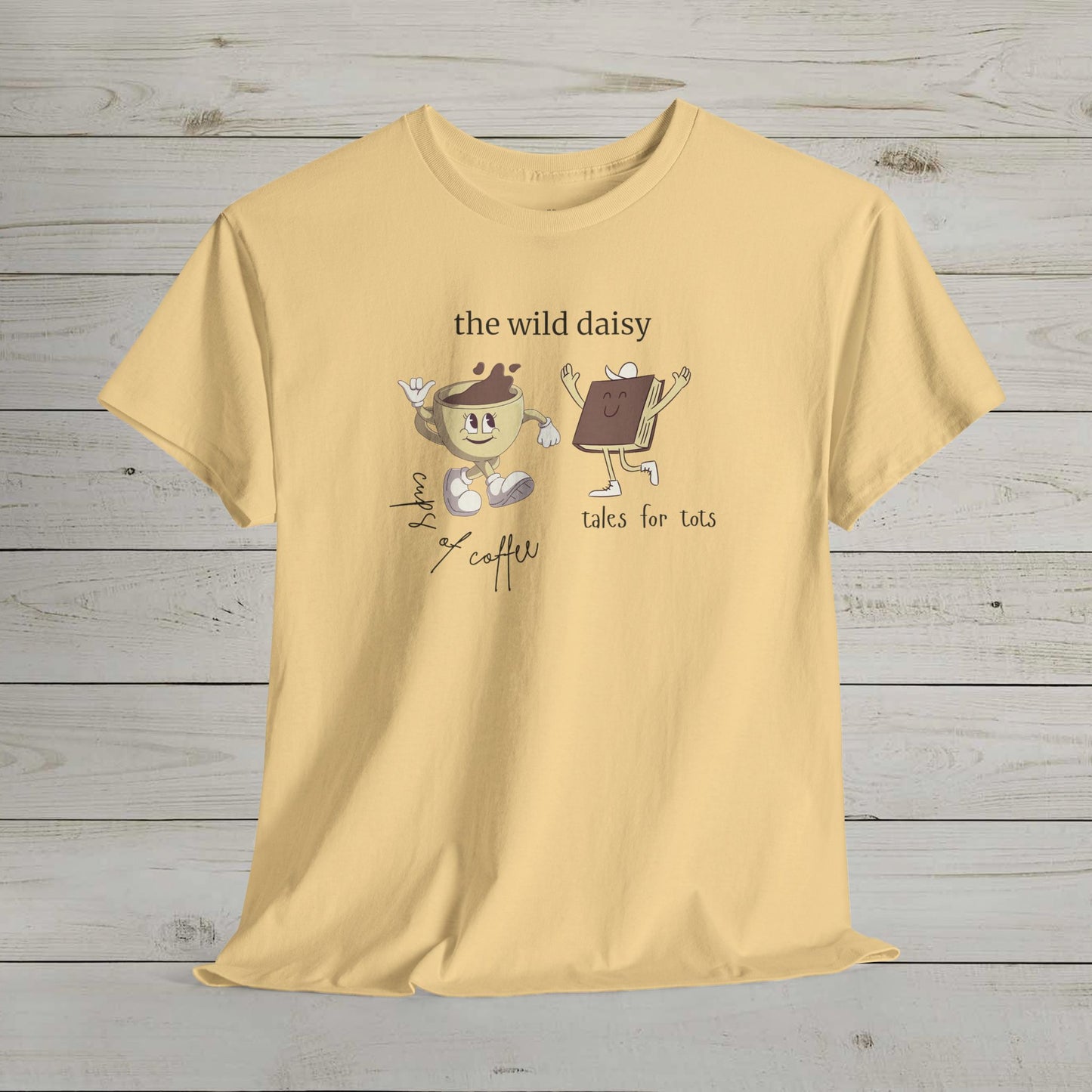 Cups of Coffee Tales for Tots Heavy Cotton Tee