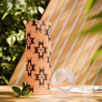Western Aztec 20oz Skinny Tumbler with Straw