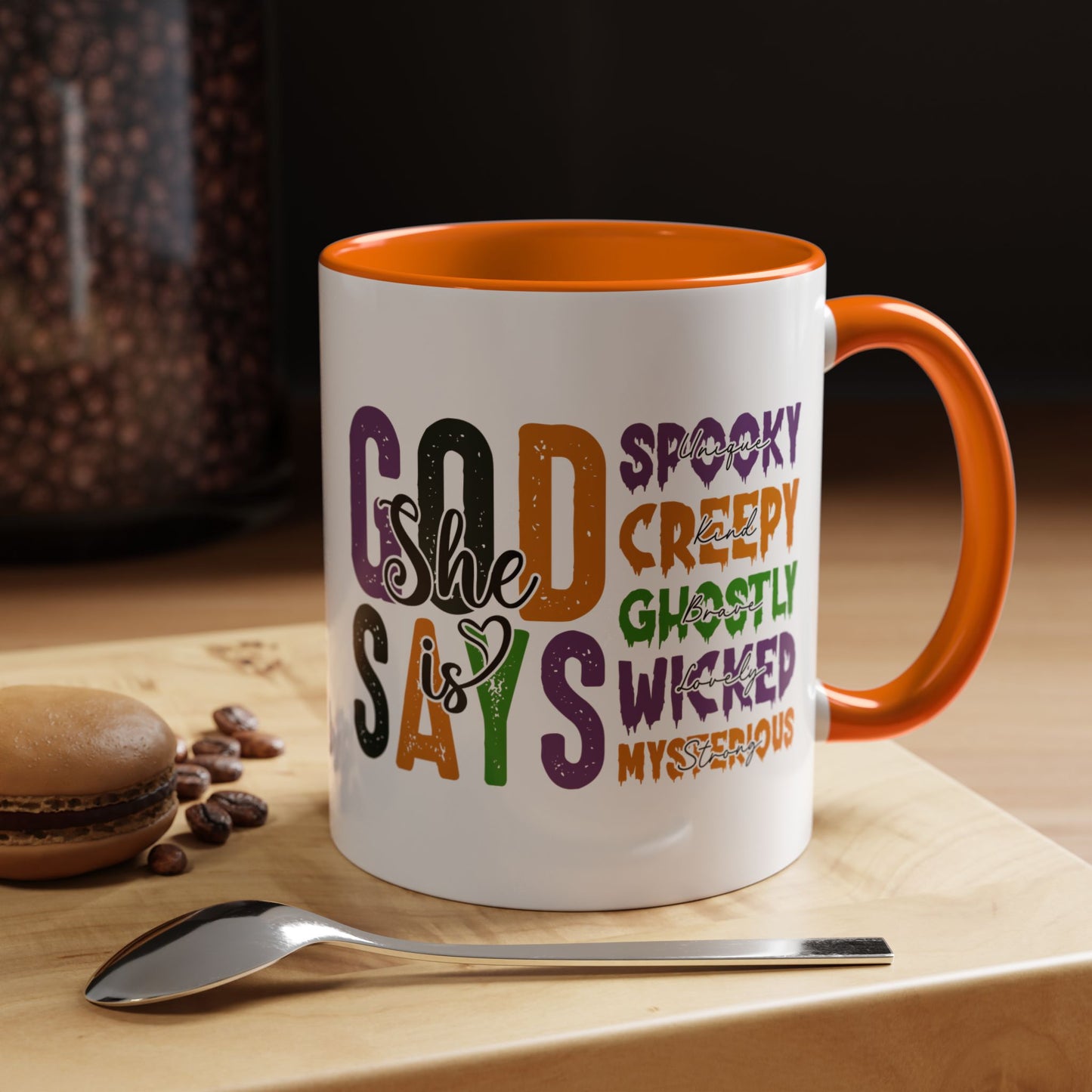 God Says She Is - Accent Coffee Mug (11, 15oz)