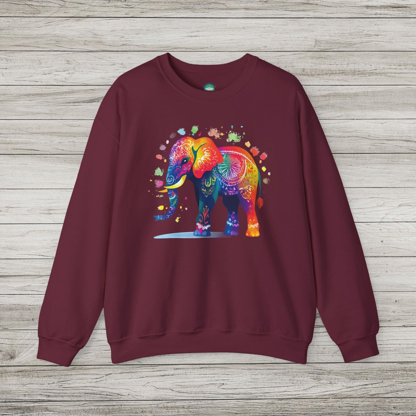 Festival of Colors Elephant Heavy Blend™ Crewneck Sweatshirt