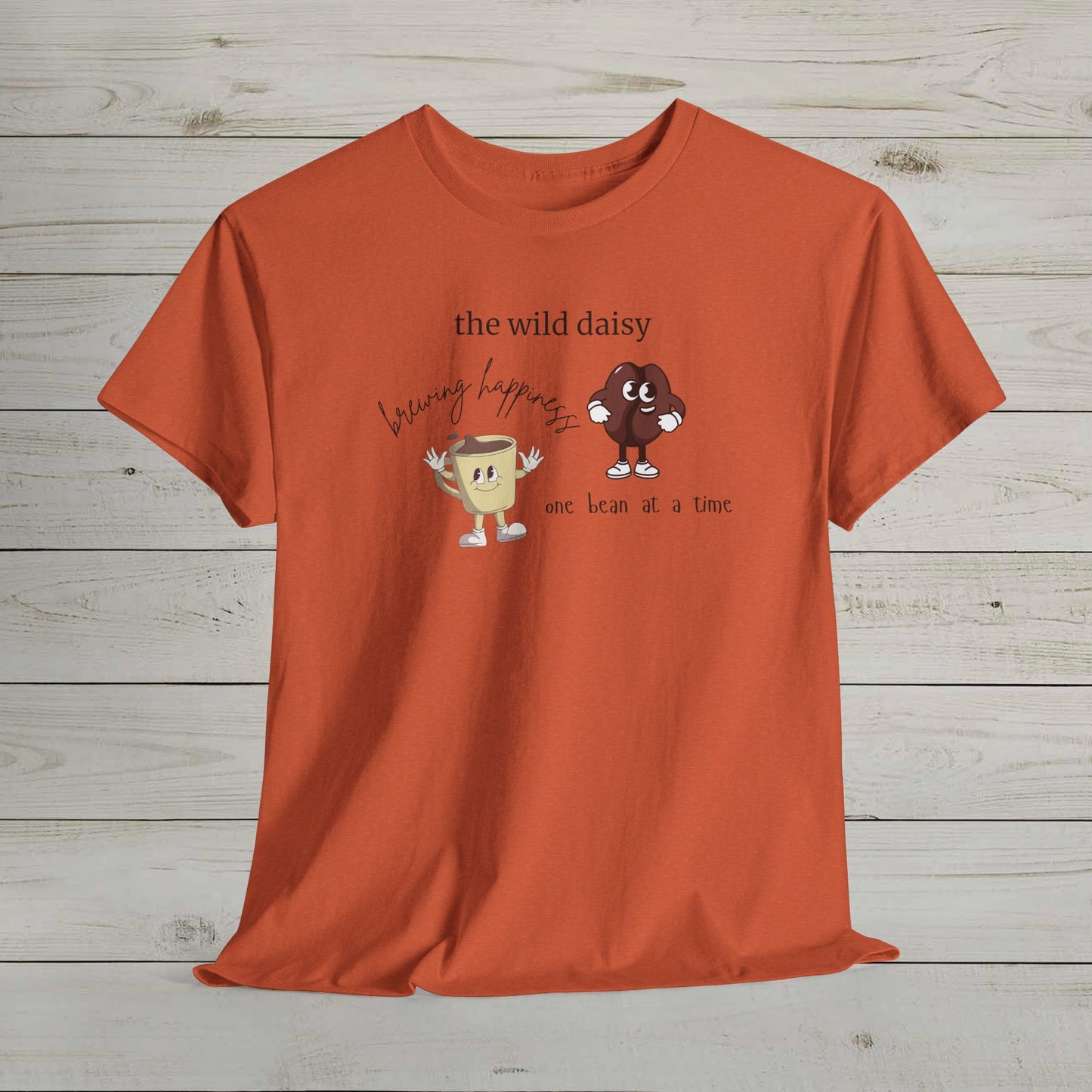 Brewing Happiness One Bean at a Time Heavy Cotton Tee