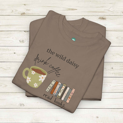 Drink Coffee Read Books Heavy Cotton Tee