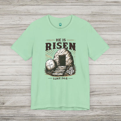 He Is Risen Jersey Tee