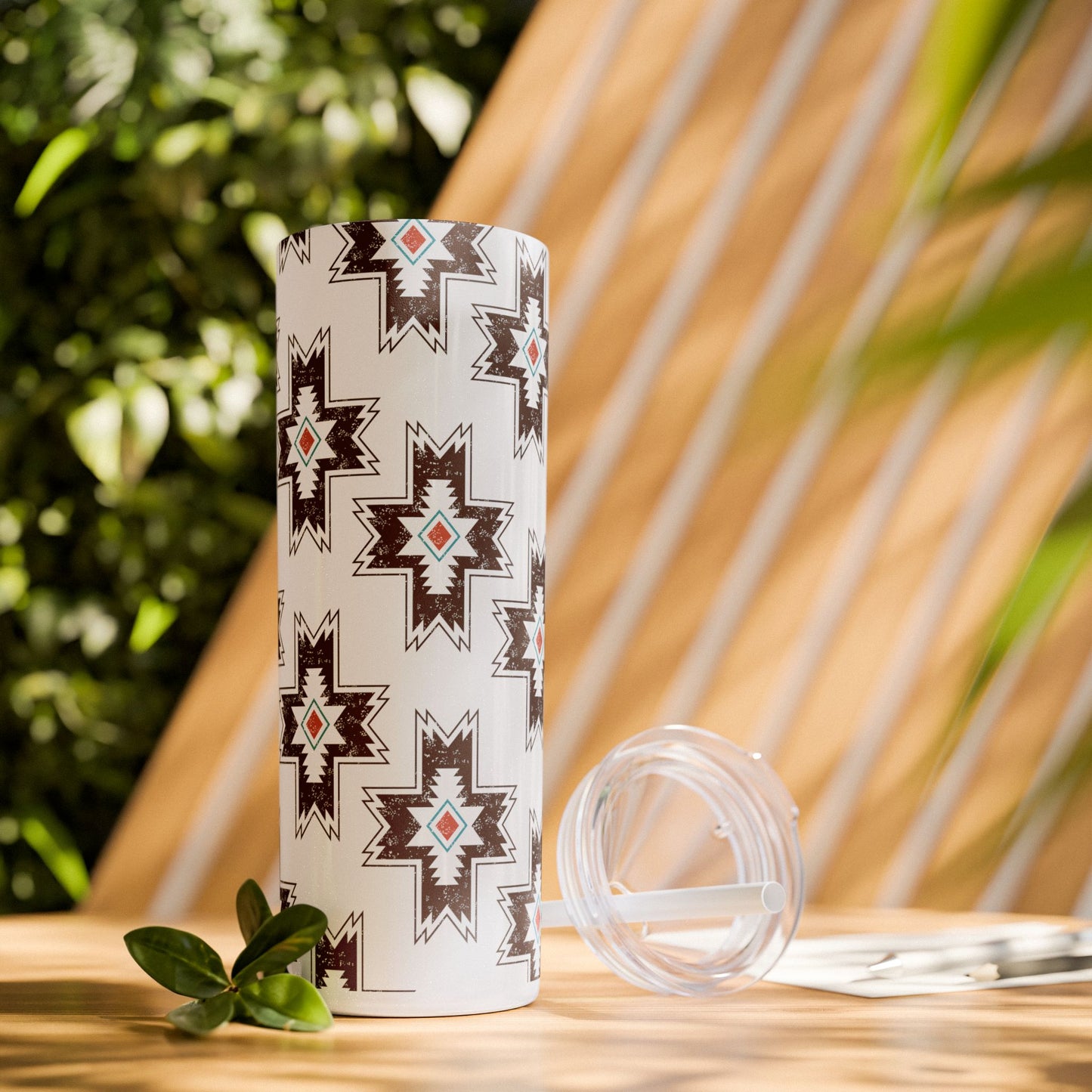 Western Aztec 20oz Skinny Tumbler with Straw