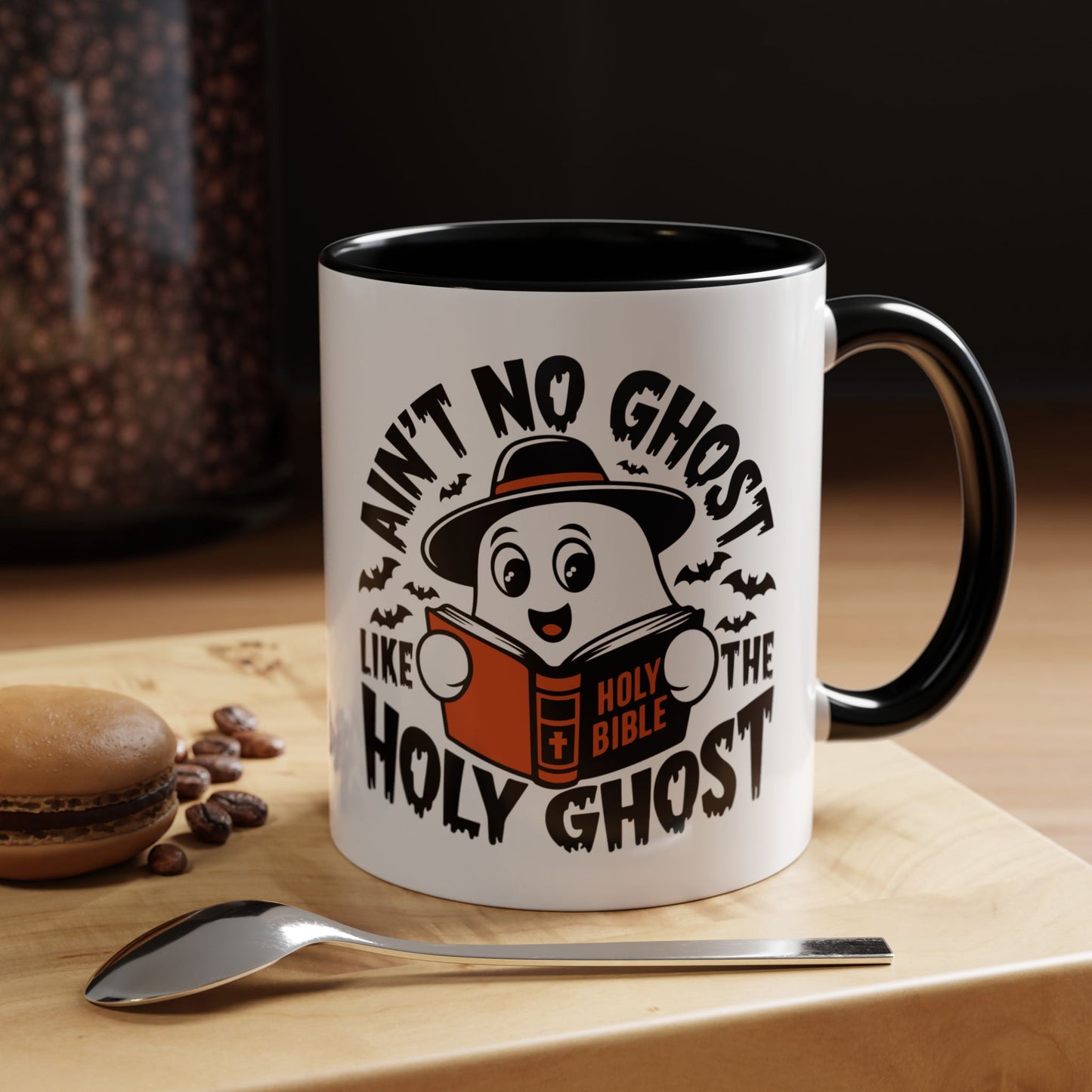 Spooky Holy Ghost Accent Coffee Mug (11, 15oz)
