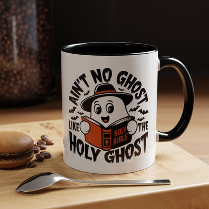 Spooky Holy Ghost Accent Coffee Mug (11, 15oz)