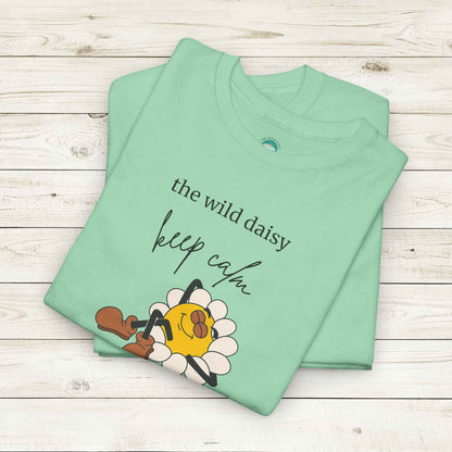 Keep Calm and Daisy On Heavy Cotton Tee