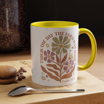 This is the Day the Lord Has Made Accent Coffee Mug (11, 15oz)