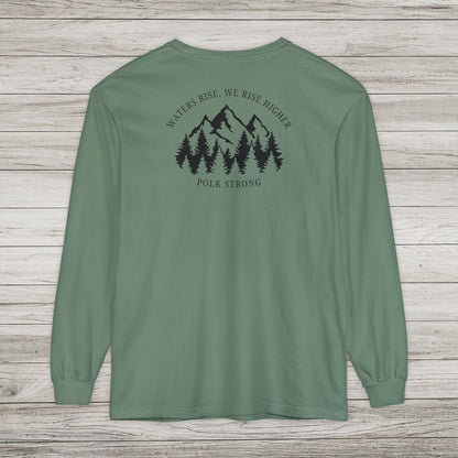 Waters Rise, We Rise Higher Garment-dyed Long Sleeve T-Shirt