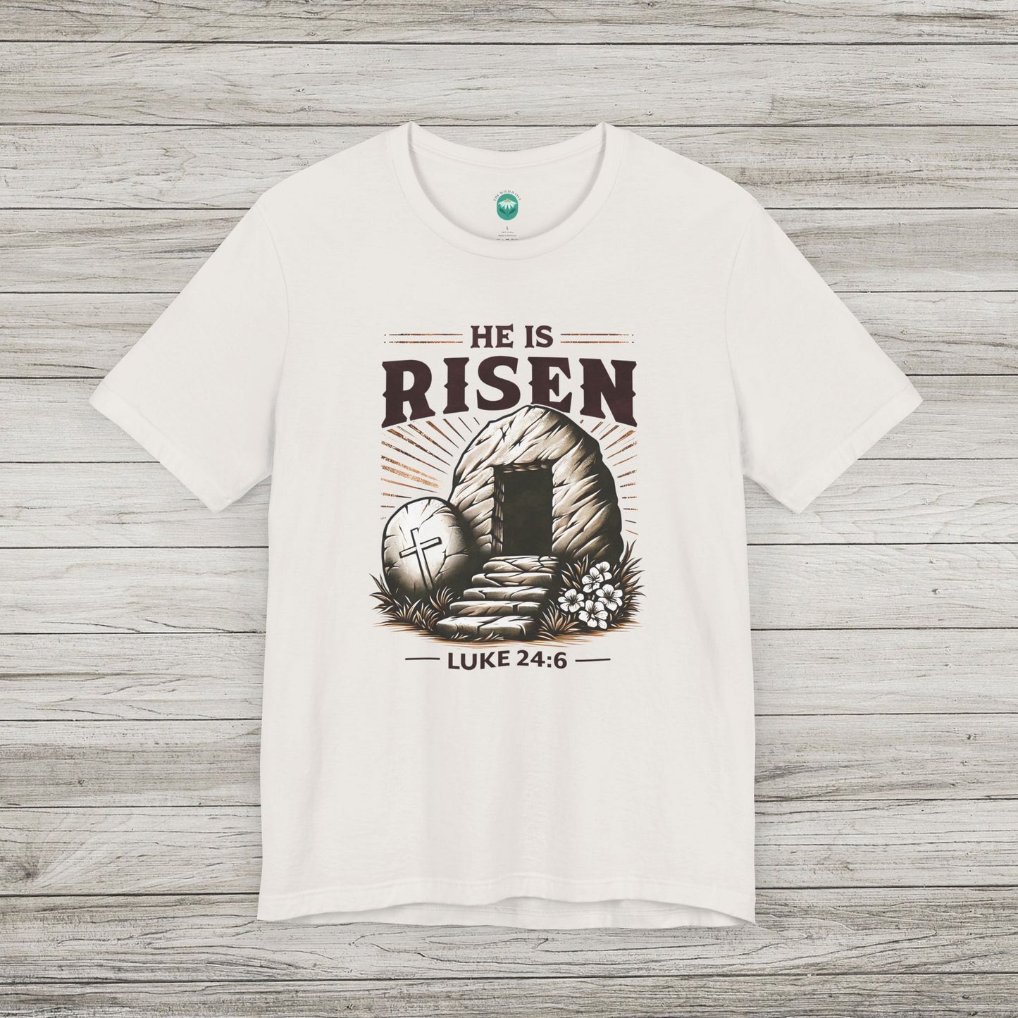 He Is Risen Jersey Tee