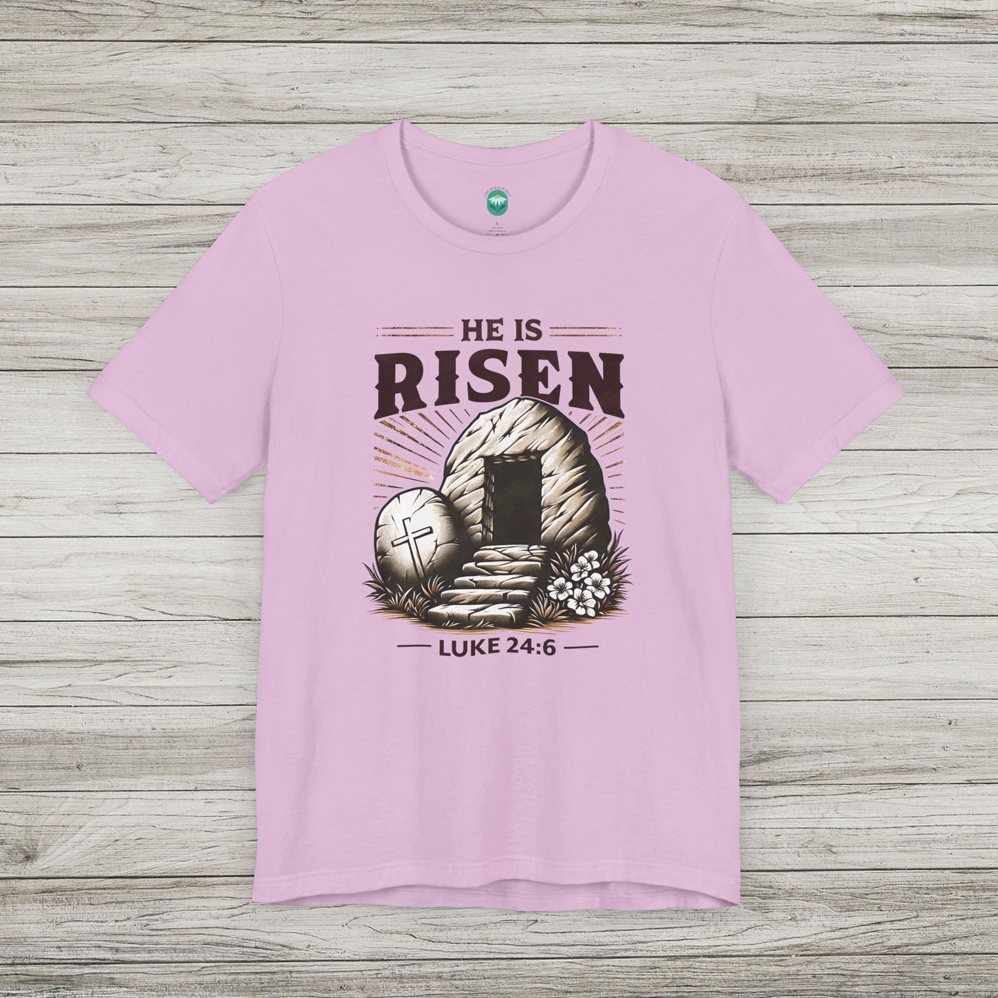 He Is Risen Jersey Tee