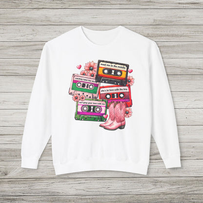 90's Country Love Songs Lightweight Crewneck Sweatshirt
