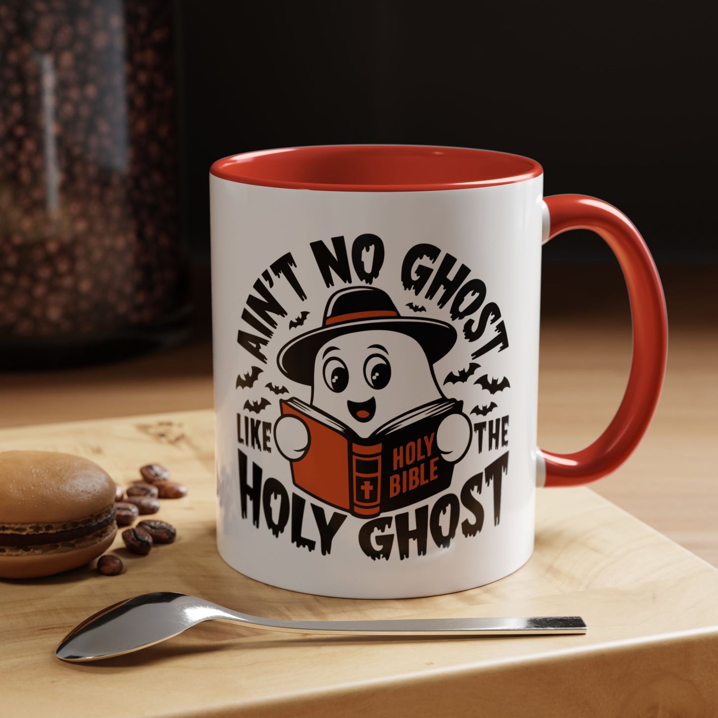 Spooky Holy Ghost Accent Coffee Mug (11, 15oz)