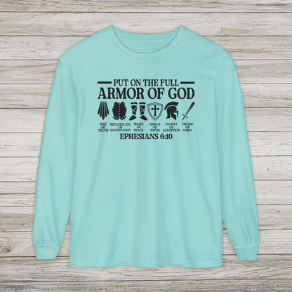 Armor of God Comfort Colors Long Sleeve Tee