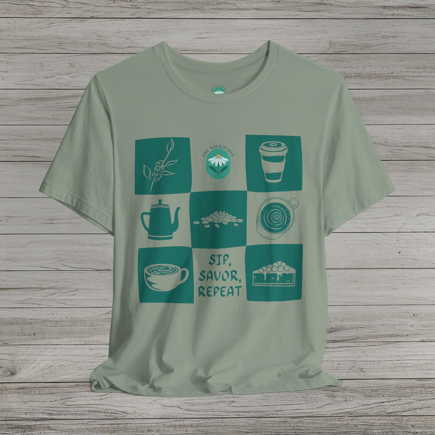 Sip Savor Repeat Jersey Short Sleeve Tee