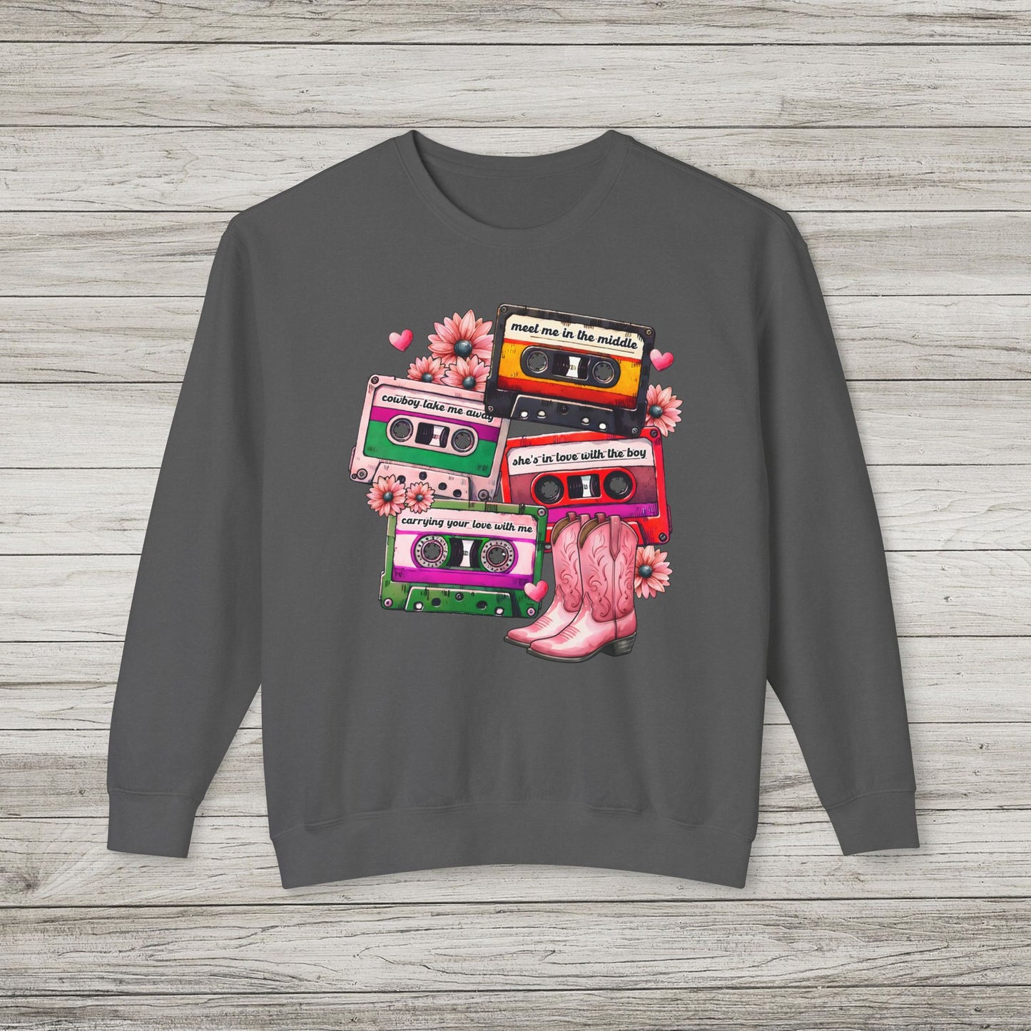 90's Country Love Songs Lightweight Crewneck Sweatshirt