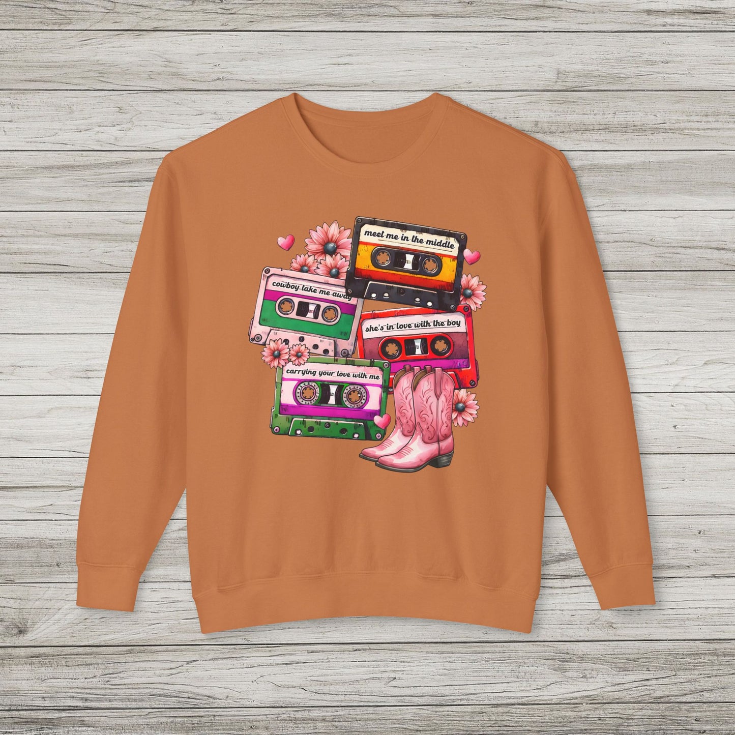 90's Country Love Songs Lightweight Crewneck Sweatshirt