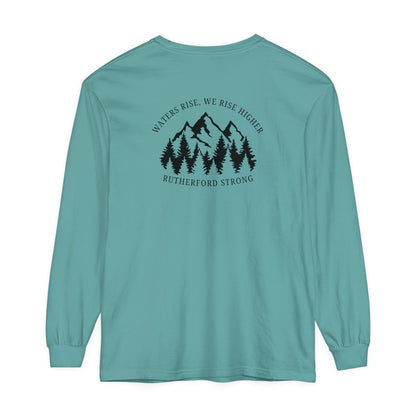 Waters Rise, We Rise Higher Rutherford Garment-dyed Long Sleeve T-Shirt