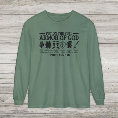 Armor of God Comfort Colors Long Sleeve Tee