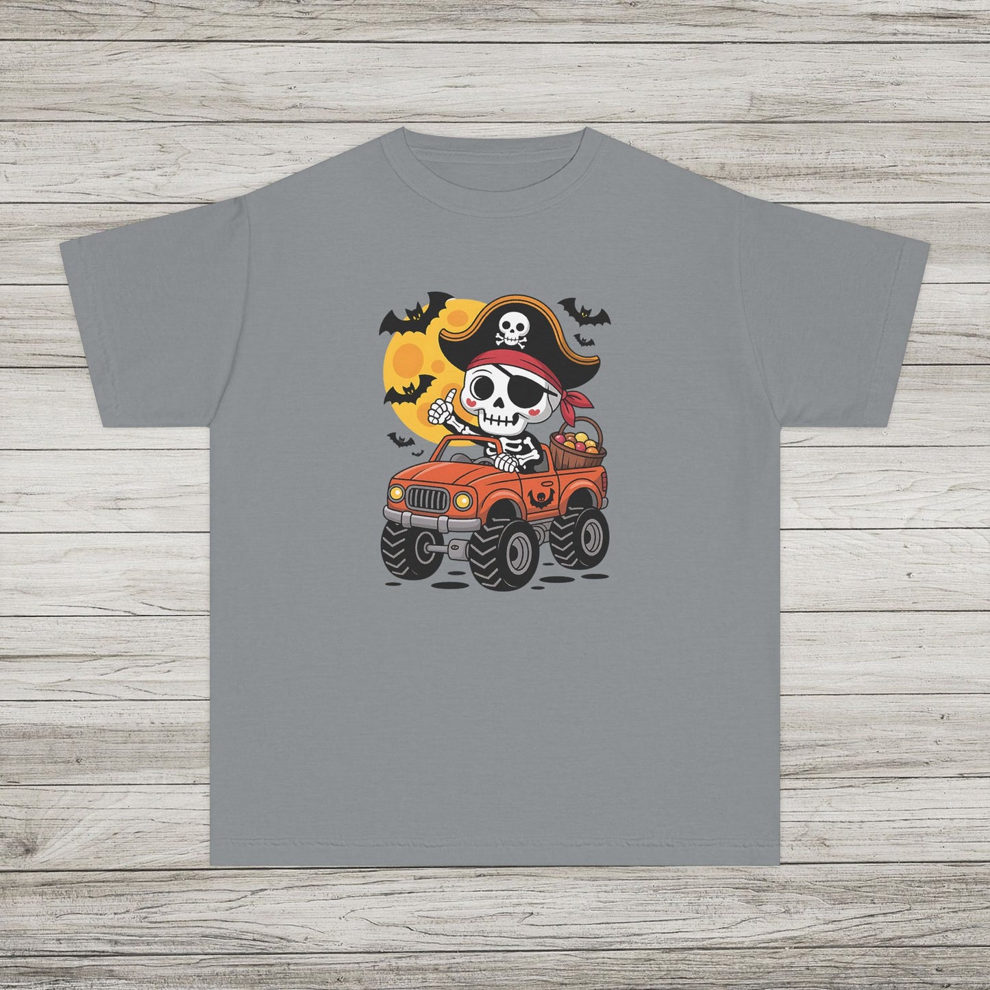 Pirate Skull Youth Comfort Colors Tee