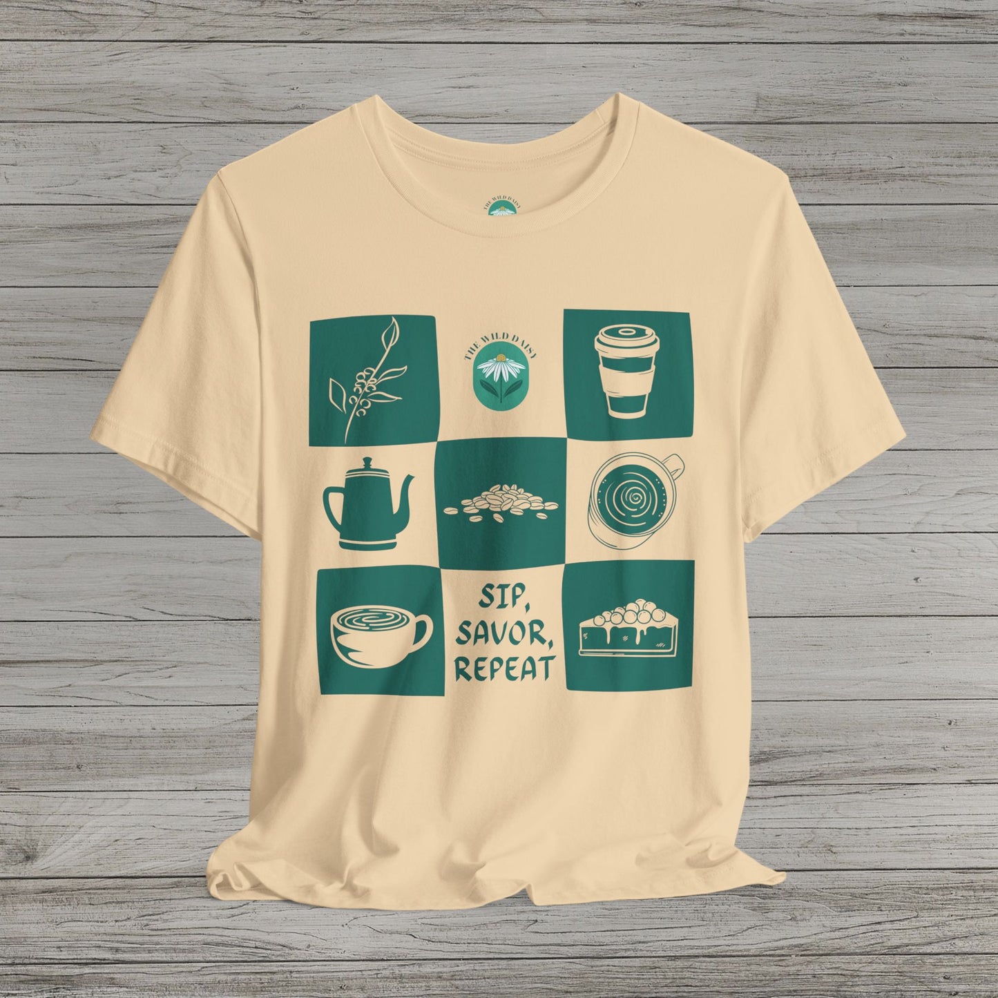 Sip Savor Repeat Jersey Short Sleeve Tee