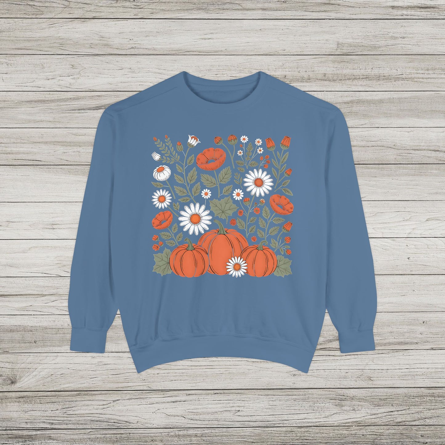 Pumpkins and Daisies Comfort Colors Sweatshirt