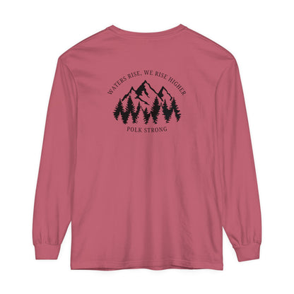 Waters Rise, We Rise Higher Garment-dyed Long Sleeve T-Shirt