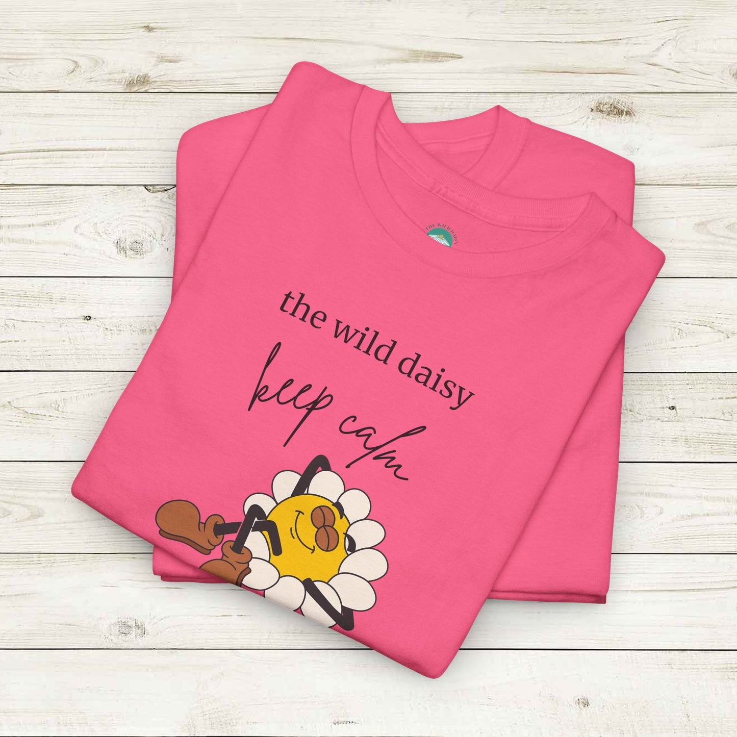 Keep Calm and Daisy On Heavy Cotton Tee