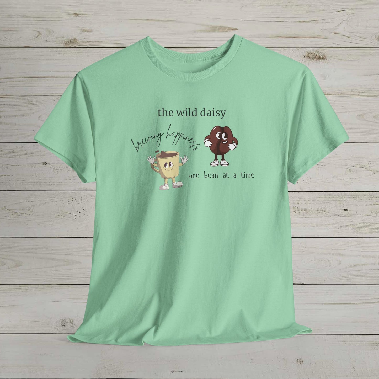 Brewing Happiness One Bean at a Time Heavy Cotton Tee