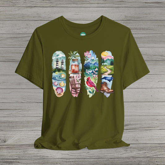Explore North Carolina Bella Canvas Short Sleeve Tee