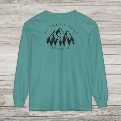 Waters Rise, We Rise Higher Garment-dyed Long Sleeve T-Shirt