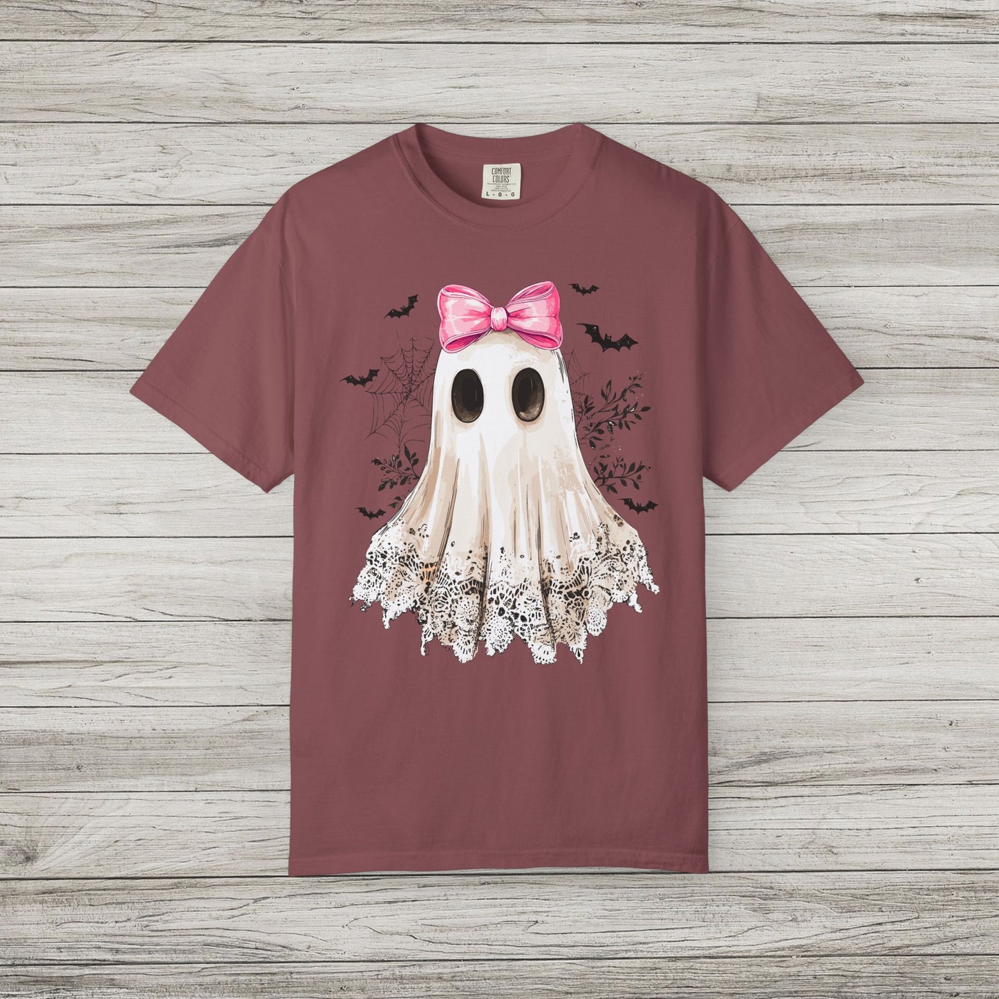Ghost and Bow Comfort Colors Tee