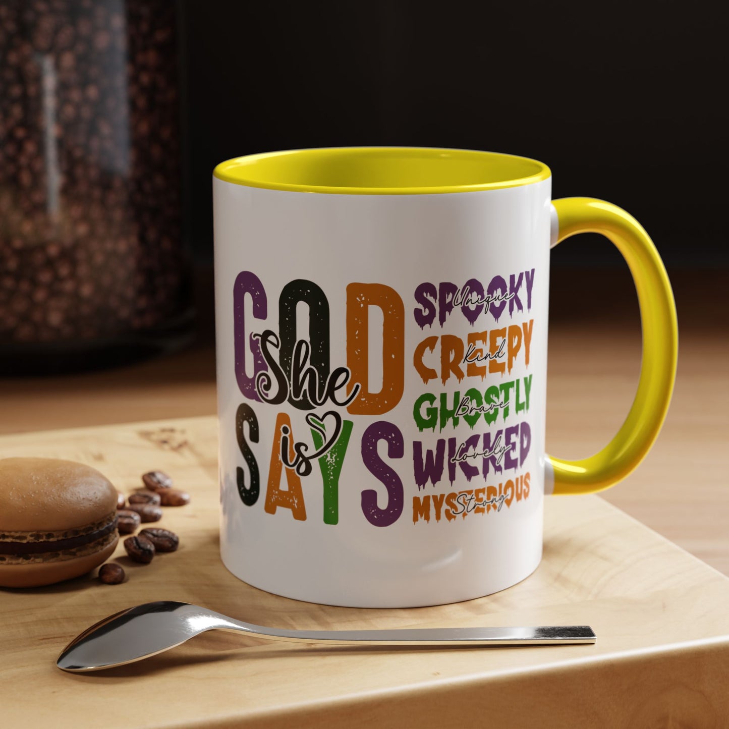 God Says She Is - Accent Coffee Mug (11, 15oz)