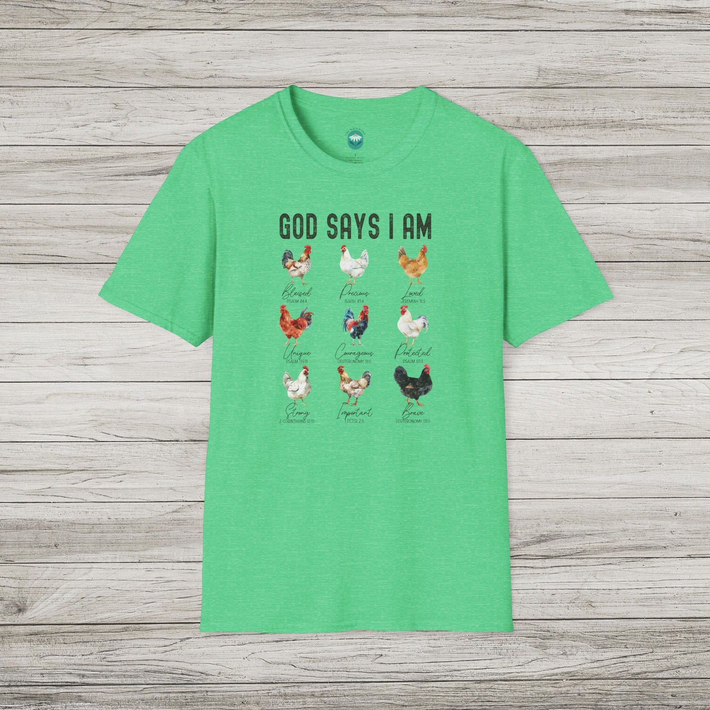 God Says I Am Softstyle T-Shirt