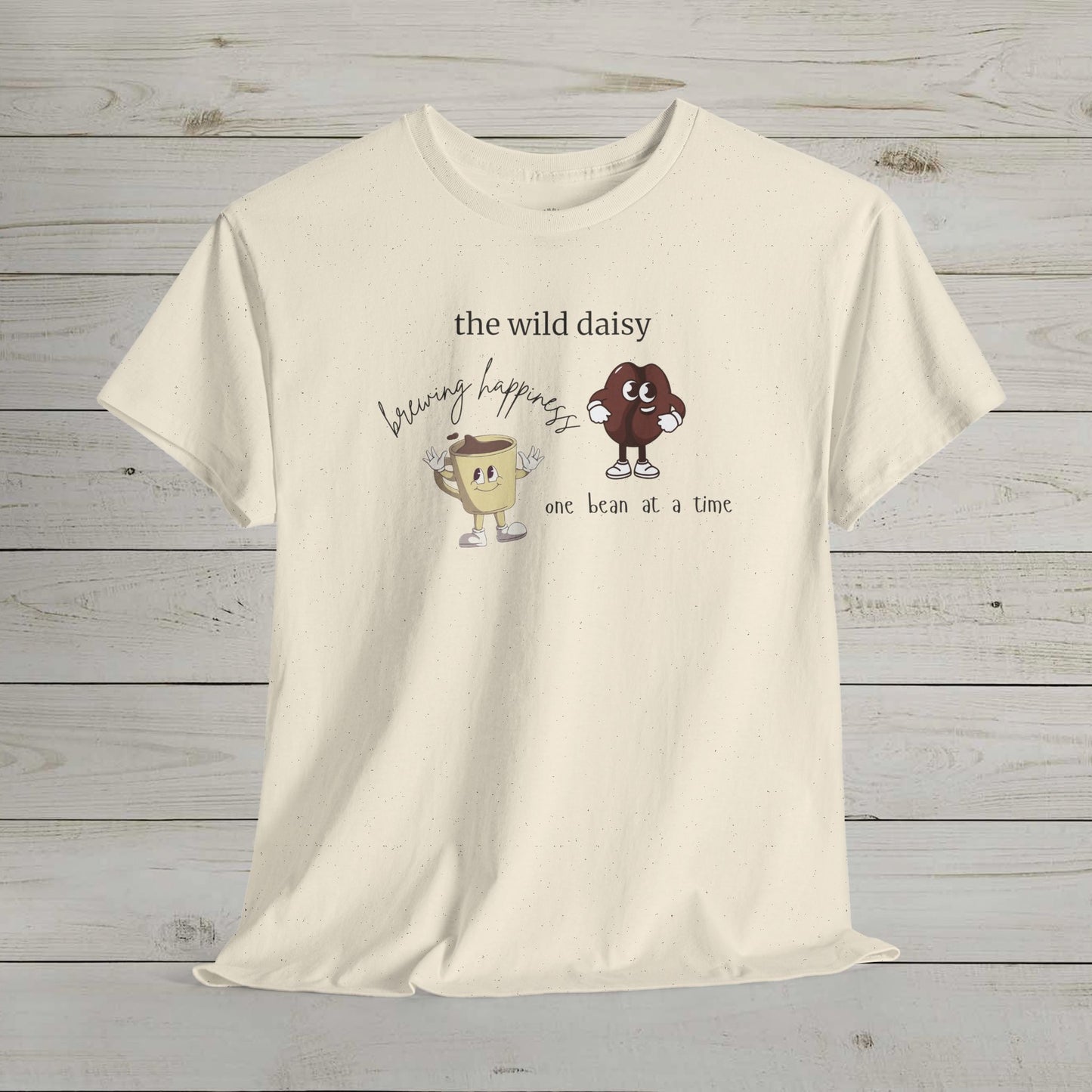 Brewing Happiness One Bean at a Time Heavy Cotton Tee