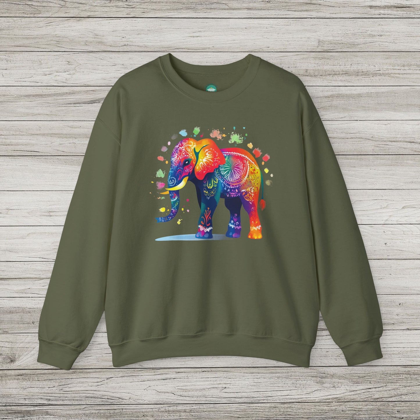 Festival of Colors Elephant Heavy Blend™ Crewneck Sweatshirt