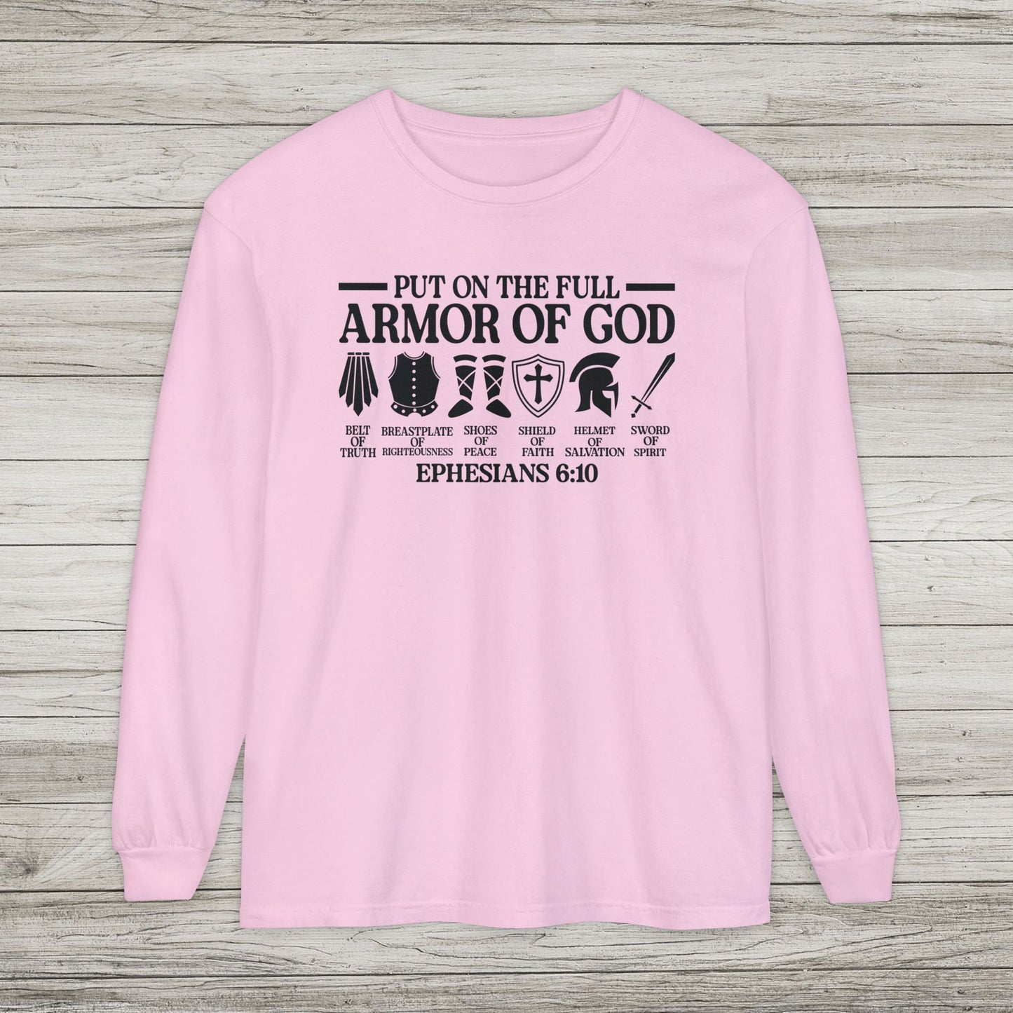 Armor of God Comfort Colors Long Sleeve Tee