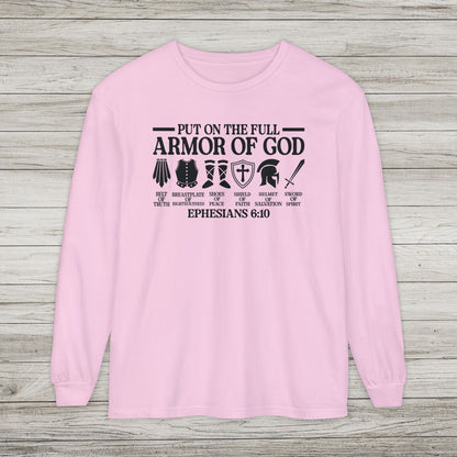 Armor of God Comfort Colors Long Sleeve Tee